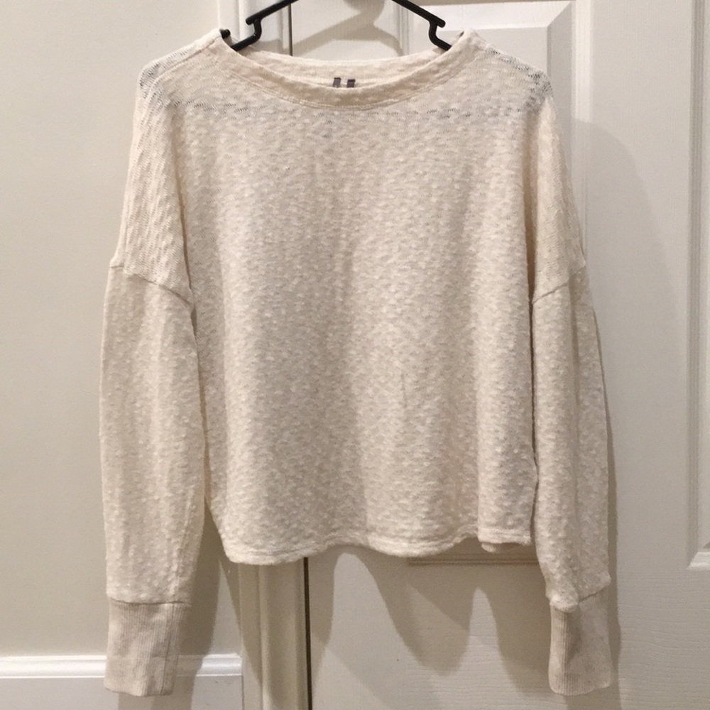 Anthropologie Beige crew neck sweater